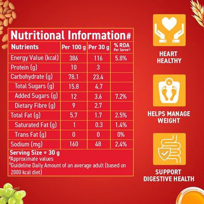 Bagrry's Crunchy Muesli 1kg | High-Fibre Breakfast Cereal with Whole Grains & Crunchy Clusters | Nutritious Breakfast for Energy, Digestion & Daily Wellness