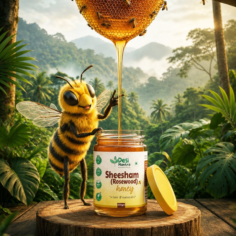 Desi Mantra Sheesham (Rosewood) Honey | Pure Raw Forest Honey | Naturally Harvested & Unprocessed | No Added Sugar | Rich Aroma Healthy Sweetener for Tea & Daily Wellness thumbnail 4