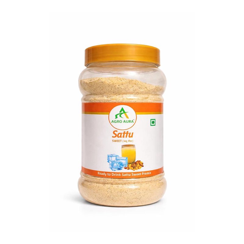 Agro Aura Sweet Sattu Premix | Instant Energy Drink Mix | High Protein & Fibre | Traditional Bihar Style | Ready to Drink | 500g