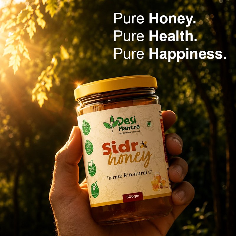 Desi Mantra Sidr Honey | Premium Raw & Natural Honey | Rich Thick Texture & Authentic Taste | Unprocessed & Unfiltered | No Added Sugar | Perfect for Daily Wellness thumbnail 4