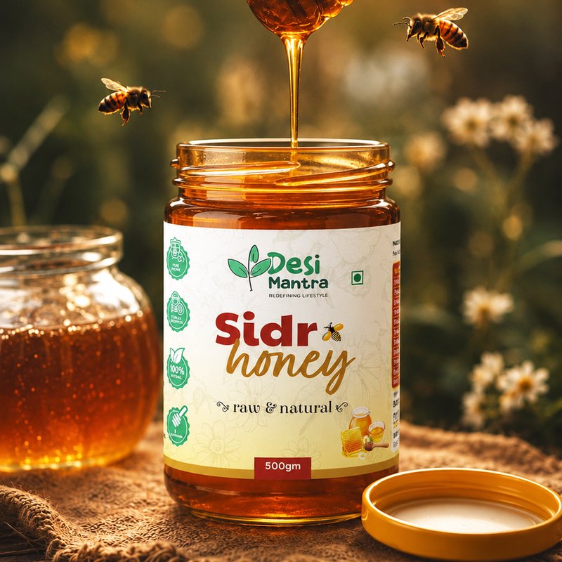 Desi Mantra Sidr Honey | Premium Raw & Natural Honey | Rich Thick Texture & Authentic Taste | Unprocessed & Unfiltered | No Added Sugar | Perfect for Daily Wellness thumbnail 5