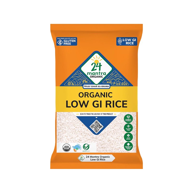 24 Mantra Organic Low GI Rice | Low Glycemic Index Rice | Premium Healthy Rice | Light & Fluffy Grains