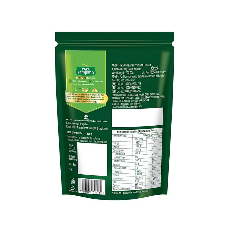Tata Sampann Chia Seeds 500g thumbnail 2