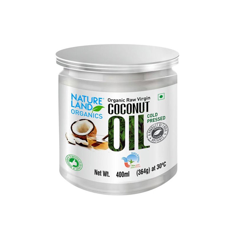 Natureland Organics Cold Pressed Coconut Oil | 100% Organic Virgin Coconut Oil | Naturally Rich in MCTs for Cooking, Baking & Everyday Use