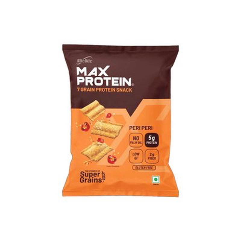 RiteBite Namkeen Peri Peri | 7 Grain Protein Snack | High Protein | Made with 7 Nutritious Grains | Crispy & Crunchy | Ready-to-Eat | 100% Vegetarian