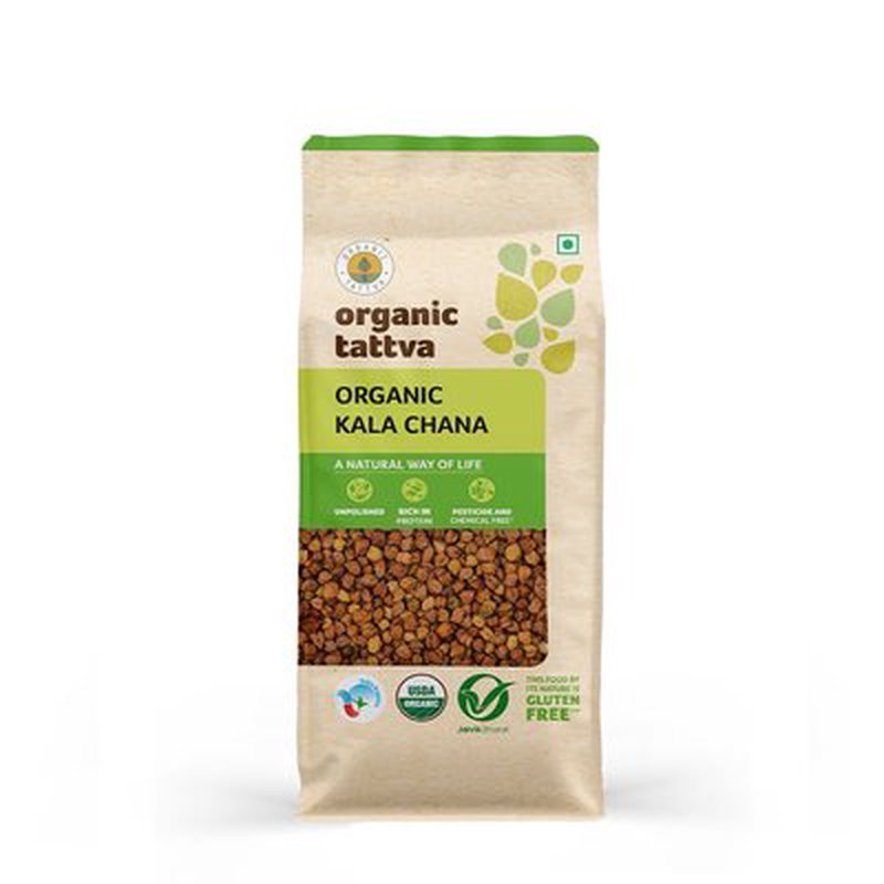Organic Tattva Kala Chana | Organic Black Chickpeas | Desi Chana | Legumes High in Protein
