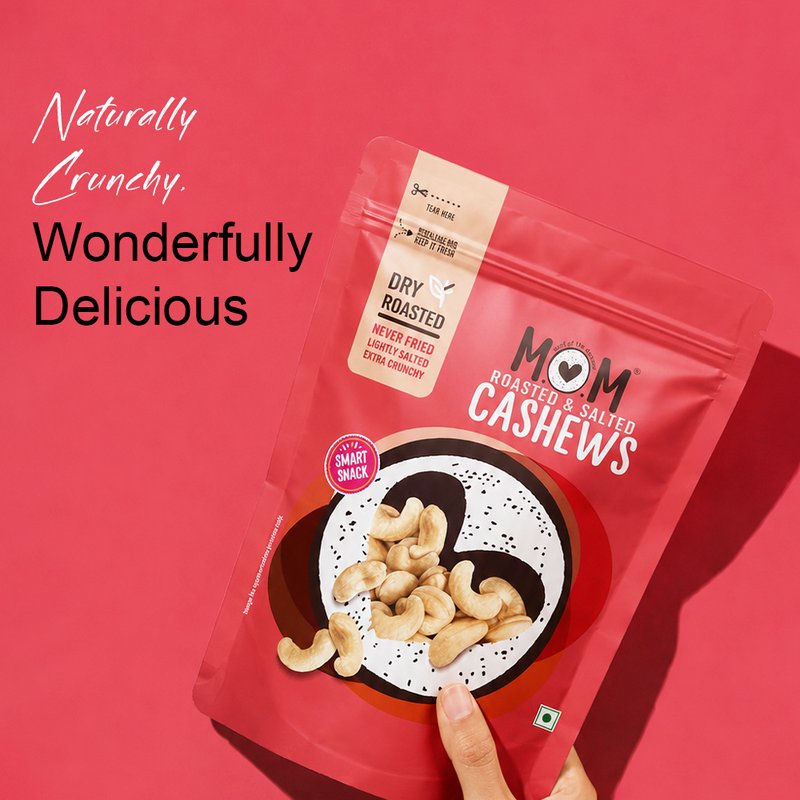 MOM - Meal of the Moment Salted Masala Cashew  | Crunchy Roasted Cashew Nuts | Source of Protein & Fiber | Flavorful Dry Fruit Snack