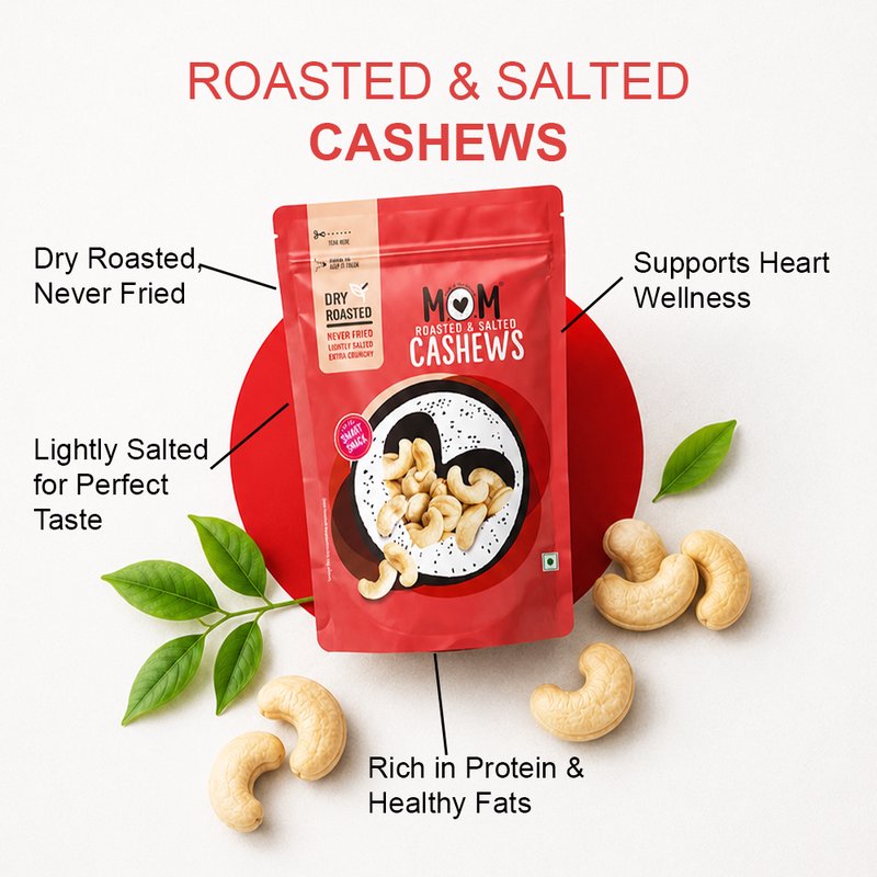 MOM - Meal of the Moment Salted Masala Cashew  | Crunchy Roasted Cashew Nuts | Source of Protein & Fiber | Flavorful Dry Fruit Snack