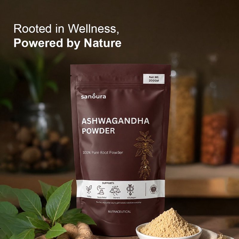 Sanoura Ashwagandha Root Powder | 100% Pure Natural Ayurvedic Herb | Stress Relief, Energy & Stamina Booster | Supports Immunity, Strength, Focus & Better Sleep | Herbal Wellness Supplement for Men & Women | Raw Ashwagandha Powder for Daily Health & Vitality thumbnail 6