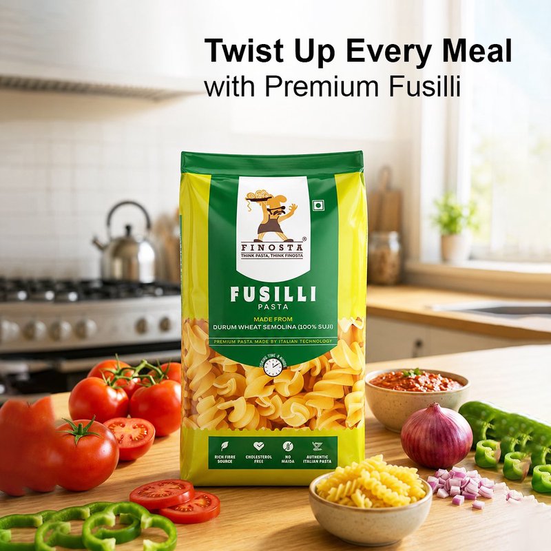 Finosta Fusilli Pasta 500g | Premium Spiral Italian Pasta | Perfect for White Sauce, Red Sauce & Pasta Salads | Easy-to-Cook Family Pasta thumbnail 4