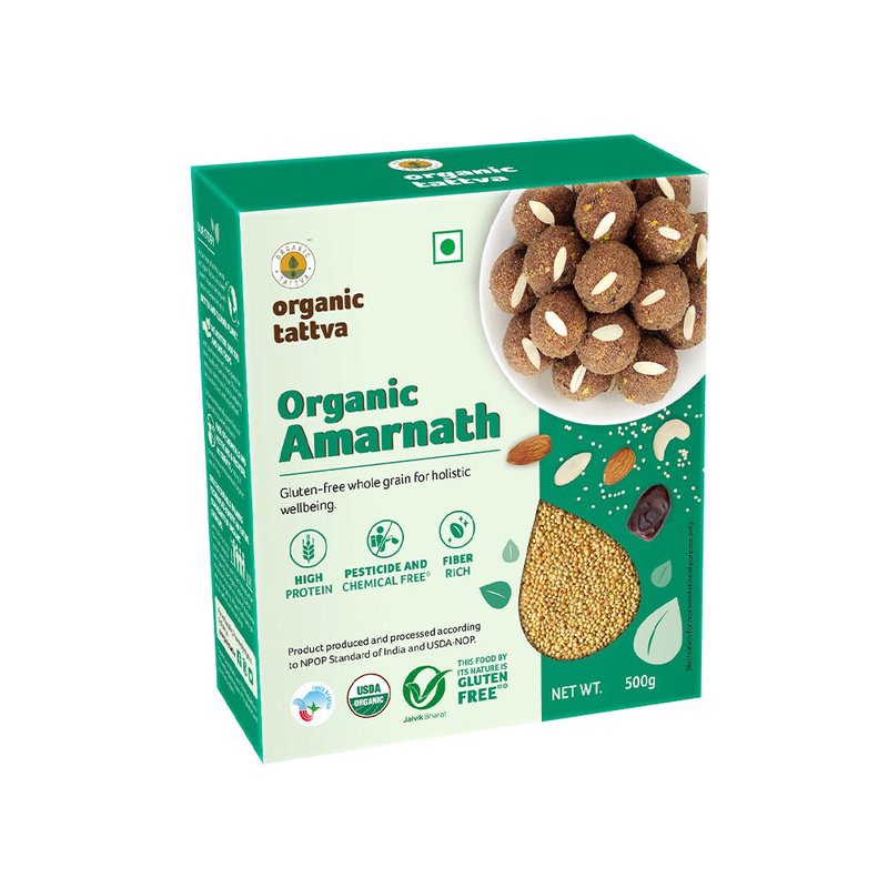 Organic Tattva Amaranth Seeds | Organic Rajgira Seeds | Gluten-Free Superfood | Rich in Fibre & Plant Protein