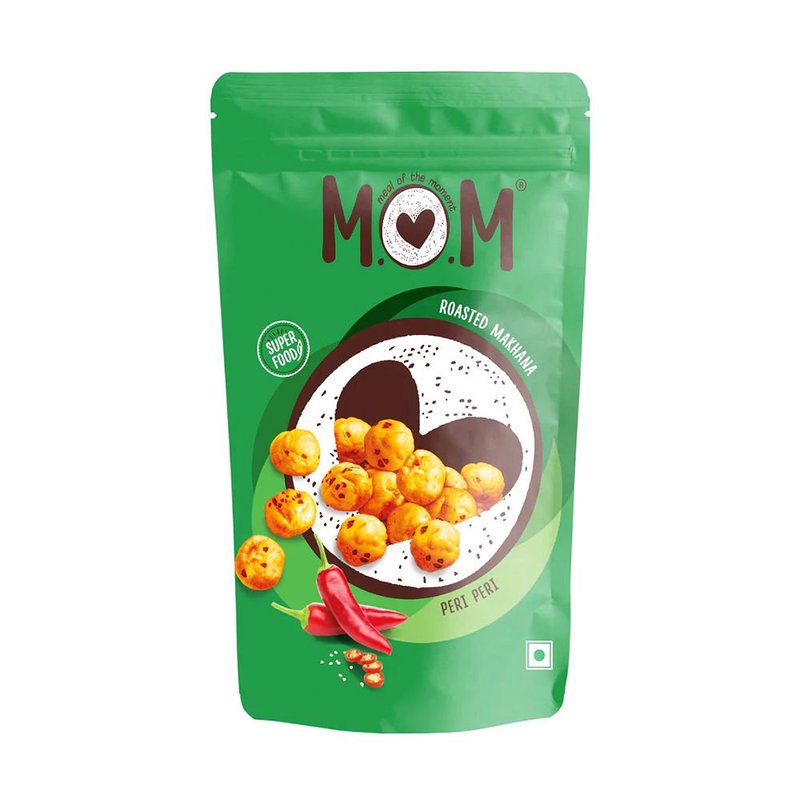 MOM Peri Peri Makhana 70g | Roasted Fox Nuts | Peri Peri Flavored Makhana | Ready to Eat Healthy Snack