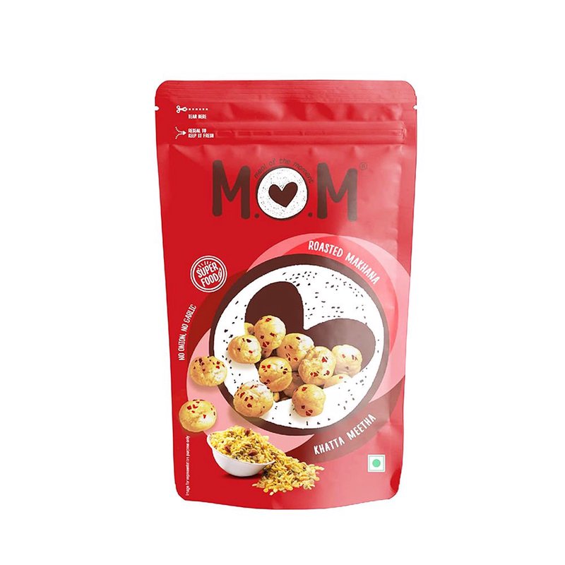 MOM Khatta Meetha Makhana 62g | Roasted Fox Nuts | Flavored Makhana - Sweet & Tangy | Ready-To-Eat Healthy Snack
