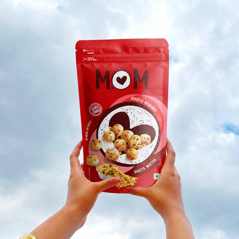 MOM Khatta Meetha Makhana 62g | Roasted Fox Nuts | Flavored Makhana - Sweet & Tangy | Ready-To-Eat Healthy Snack
