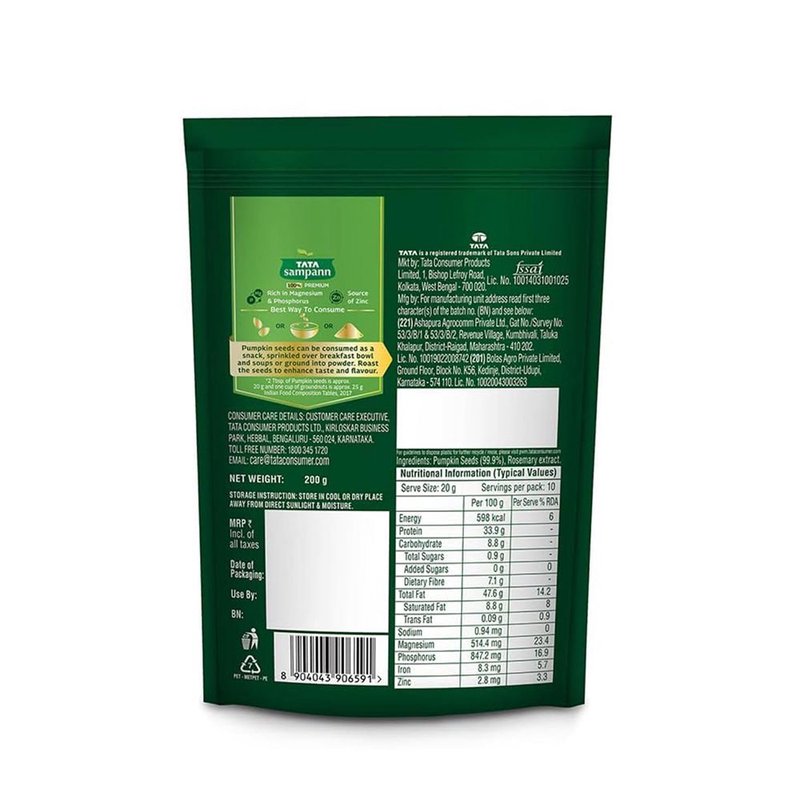 Tata Sampann Pumpkin Seeds 200g thumbnail 2