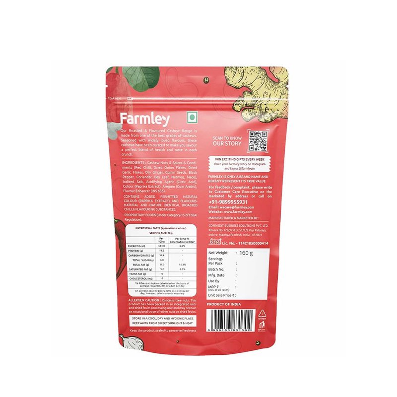 FARMLEY THAI CHILI CASHEW 200G thumbnail 2
