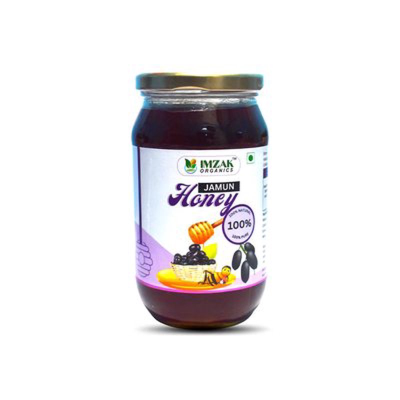 Imzak Jamun Honey | Pure Raw & Natural Forest Honey | Unprocessed Jamun Blossom Honey Rich in Antioxidants & Natural Enzymes | Healthy Natural Sweetener for Immunity, Digestion & Daily Wellness | Rich Dark Honey