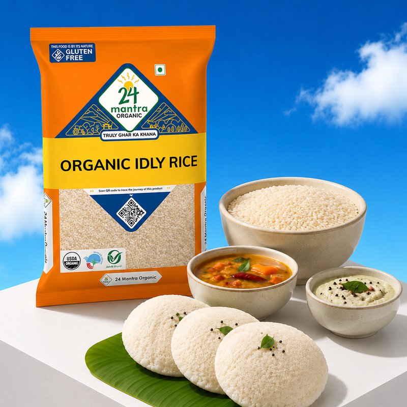 24 Mantra Organic Idli Rice | Premium Organic Rice for Soft & Fluffy Idlis, Dosas & Appams | Naturally Grown