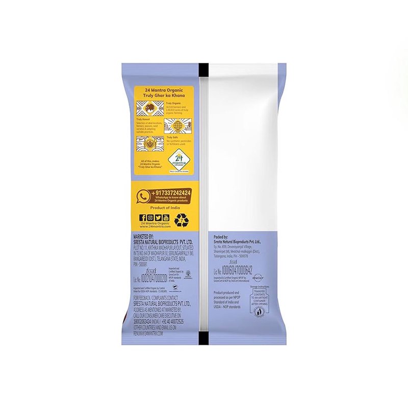 24 Mantra Organic Ragi Flour | Stone-Ground Finger Millet Flour | Rich in Calcium & Dietary Fiber thumbnail 2