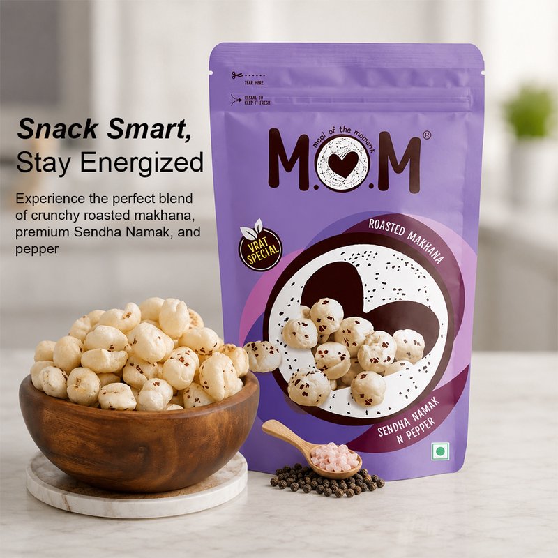 Sendha Namak Makhana 70g | MOM Sendha Namak Roasted Makhana | MOM Sendha Namak Makhana