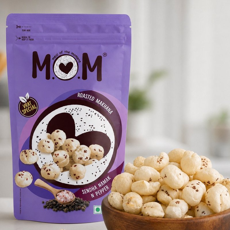 Sendha Namak Makhana 70g | MOM Sendha Namak Roasted Makhana | MOM Sendha Namak Makhana