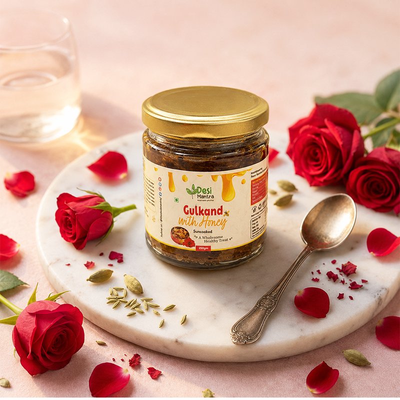 Desi Mantra Gulkand in Honey | Traditional Rose Petal Preserve with Pure Honey | Naturally Sweet & Flavorful | Refreshing Wellness Delight for Daily Consumption thumbnail 4