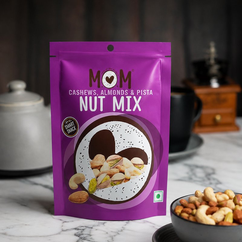 MOM Roasted Salted Nut Mix 12g | Premium Mixed Nuts | Ready-to-Eat Crunchy Snack | Single-Serve Pack