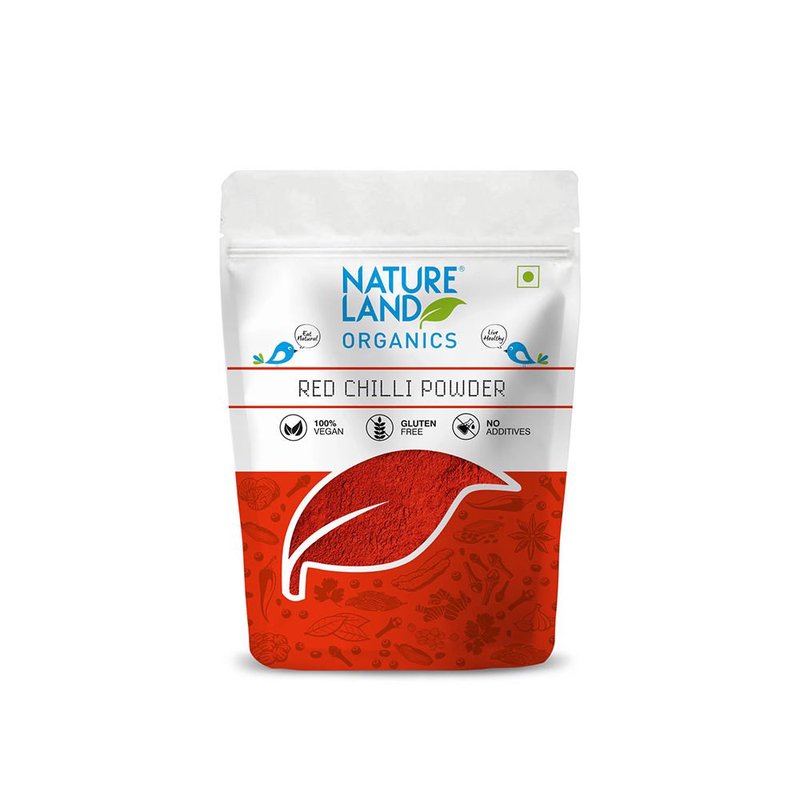 Natureland Organics Red Chilli Powder 100g | 100% Organic Lal Mirch Powder | Naturally Spicy Ground Red Chilli for Curries, Marinades & Indian Cooking