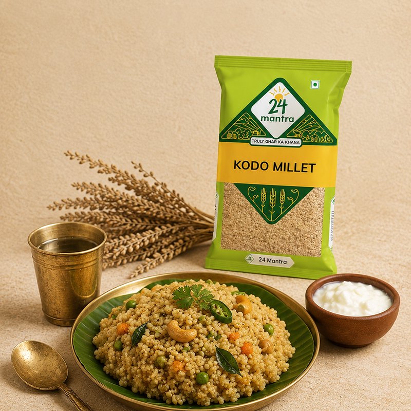 24 Mantra Organic Kodo Millet 500g | Whole Kodo Millet | High Fiber Ancient Grain | Healthy Rice Alternative