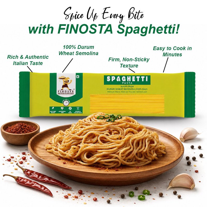 Finosta Spaghetti Pasta 500g | Premium Long-Strand Italian Pasta | Perfect for Classic Pasta Recipes, Sauces & Family Meals | Easy-to-Cook Pasta thumbnail 3