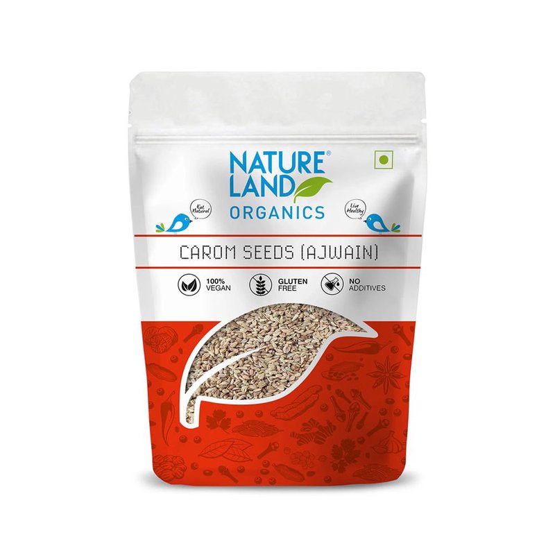 Natureland Organics Ajwain (Carom Seeds) 100g | 100% Organic Carom Seeds | Bold Aromatic Spice for Parathas, Tadka, Snacks & Indian Cooking