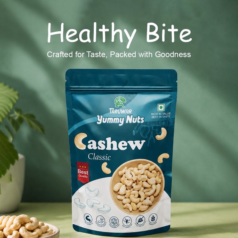 Taruwar Whole Raw Cashew Nuts W210 250g | Premium Non-Broken Kaju Classic | Crunchy & Creamy Dry Fruits | Protein Rich Healthy Snack | Raw Cashews for Cooking, Roasting, Sweets & Daily Nutrition thumbnail 3