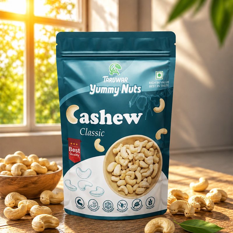 Taruwar Whole Raw Cashew Nuts W210 250g | Premium Non-Broken Kaju Classic | Crunchy & Creamy Dry Fruits | Protein Rich Healthy Snack | Raw Cashews for Cooking, Roasting, Sweets & Daily Nutrition thumbnail 4