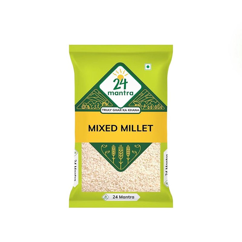 24 Mantra Organic Mixed Millets 500g | Whole Grain Millet Blend | High Fiber | Superfood | Ideal for Khichdi & Porridge
