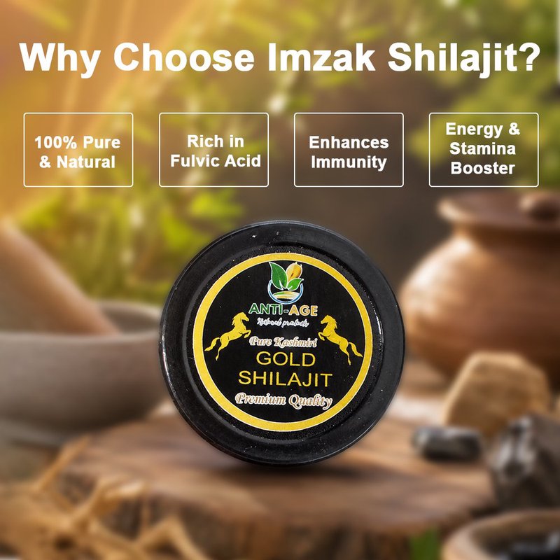 Imzak Kashmiri Shilajit | Pure & Natural Himalayan Shilajit Resin | Ayurvedic Energy & Stamina Booster | Rich in Fulvic Acid & Minerals | Supports Strength, Immunity, Vitality & Daily Wellness for Men & Women thumbnail 5